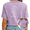 2-Purple, variant on Giffimy Women's Purple Cursive Back Print Tee Vintage Washed T-Shirt Short Sleeve Relaxed Fit Top