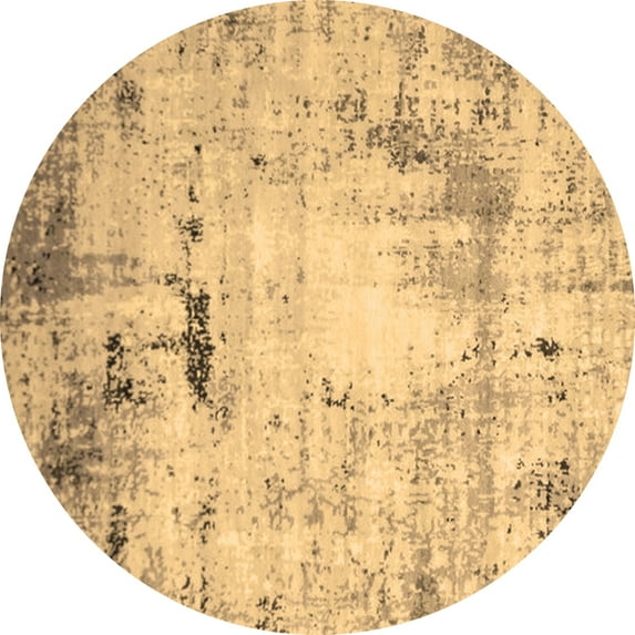 Ahgly Company Indoor Round Oriental Brown Industrial Area Rugs, 8' Round