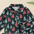 thumbnail image 6 of eczipvz Toddler Girl Easter Pajamas Kid Bunny Feather Button Down 2Piece Pajama Set Little Girls Pjs Nightgown Easter Outfit Green,18-24 Months, 6 of 7