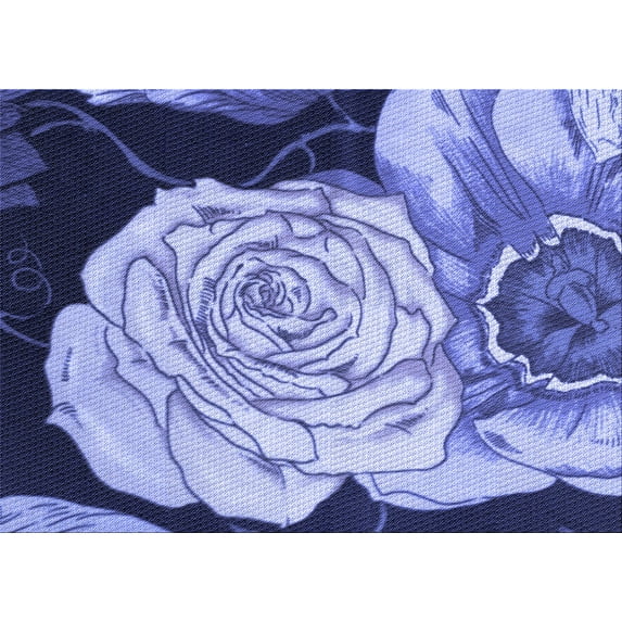 Ahgly Company Machine Washable Indoor Rectangle Transitional Jeans Blue Area Rugs, 2' x 4'