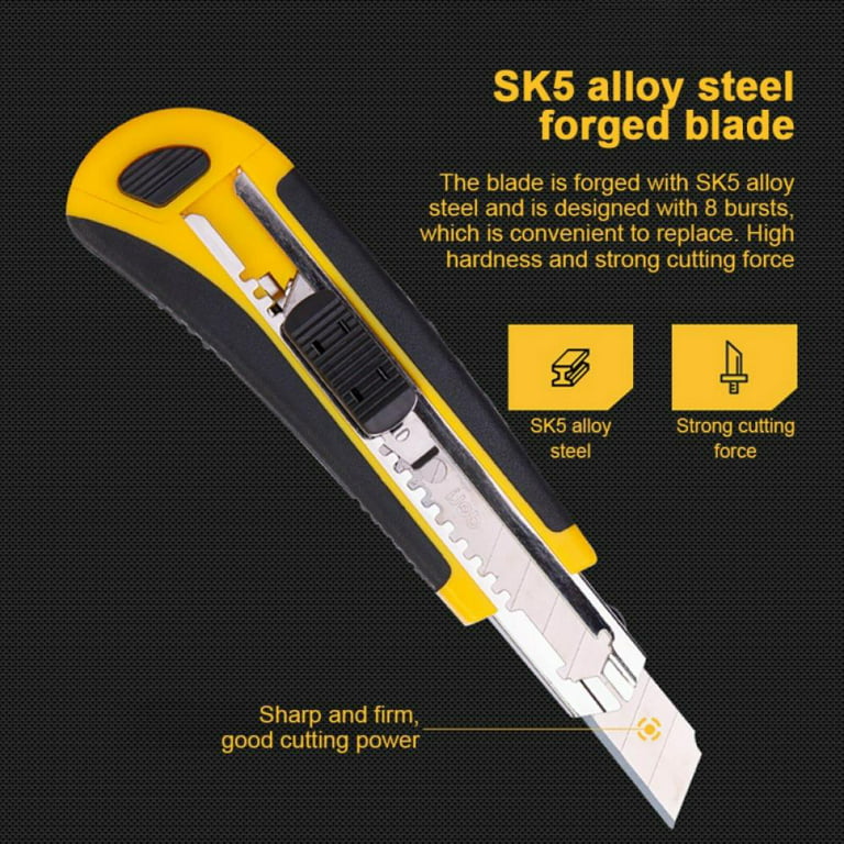 Heavy Duty 18mm Paper Cutter Stainless Steel Break Blade Utility