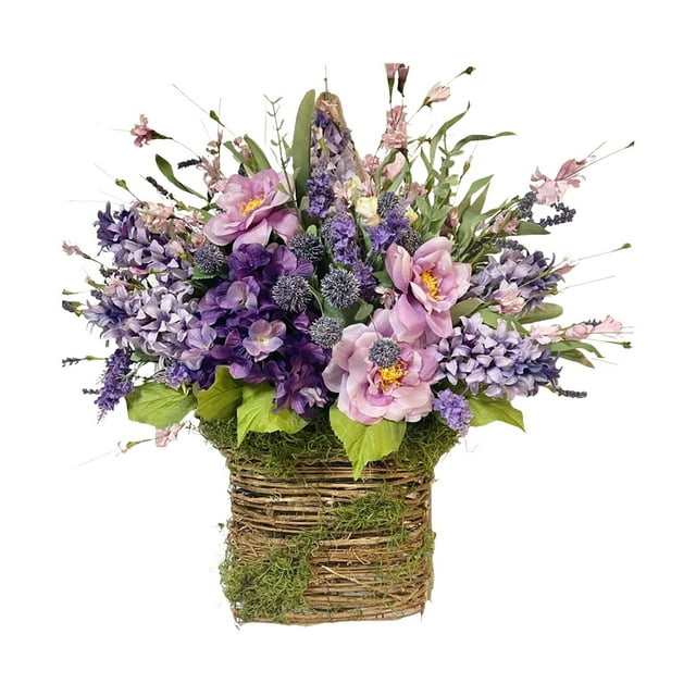 Abbracc Porte Panier Couronne de Printemps pour Fenêtre de Décoration Intérieure Intérieure