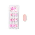 thumbnail image 2 of KISS imPRESS No Glue Mani Press On Nails, Mini Press-On Manicure for Kids, 'Super Duper', Pink, Kids Size, Squoval Shape, Includes 20 Fake Nails with Removable Application Tabs, 1 Mini File SF1, 2 of 3