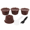 thumbnail image 1 of Paquete de 4 filtros de taza de reutilizables para cafetera, soporte de taza de recargable, colador de cápsulas para Gusto marrón, 1 of 6