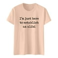 thumbnail image 4 of Camiseta con estampado sarcástico para mujer - Camiseta informal de manga corta con frases divertidas, 4 of 5