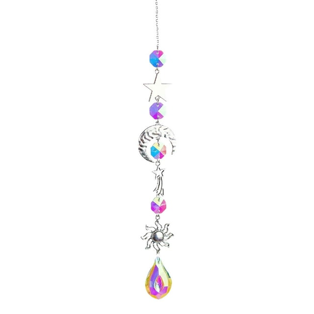 Carillón de cristal Windchime Adorno colgante hecho a mano Prismas Colgante espumoso A Zulema Colgantes colgantes