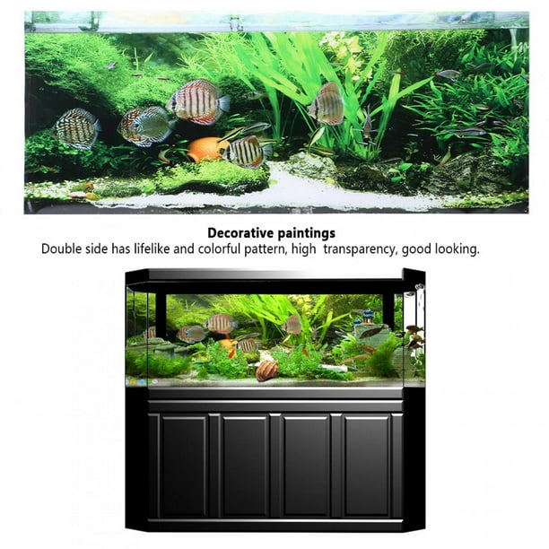 Tbest Adhesive Fish Tank Background Poster, Fish Tank Poster, For Fish Tank Aquarium 122*50cm