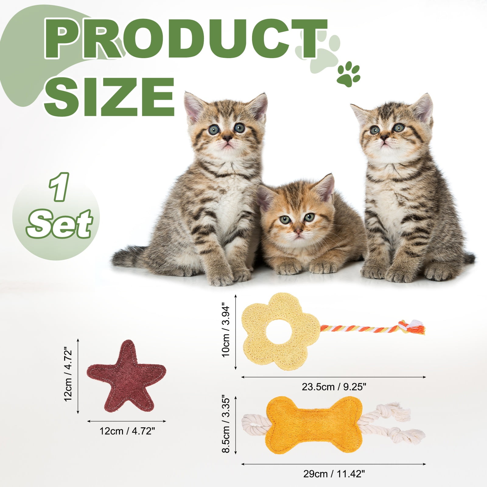 Uxcell Bite Resistant Catnip Playing, Durable and Interesting, 3 Types Cat Teeth Chew Playing Catnip Filled (Bone Star Flower, 3 Pcs), Intended for Bedroom / Balcony / Living Room