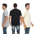 thumbnail image 7 of Zfeel Premium Heavyweight T-Shirt 100% Cotton Short Sleeve Crewneck Plain Tee Shirts Unisex (Charcoal, M), 7 of 7