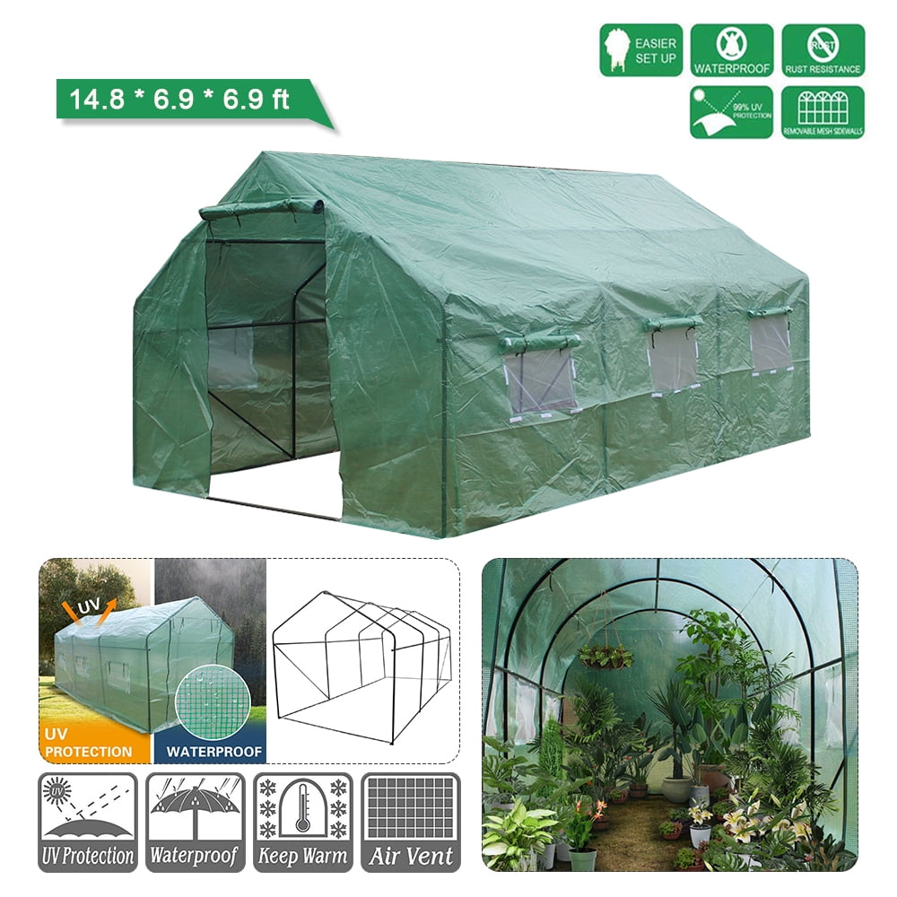 Portable Heavy Duty 20'x10'x7' Walk-In Green House Plant Garden Greenhouse 20ft 