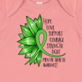 thumbnail image 4 of Inktastic Mental Health Awareness Green Sunflower Ribbon Boys or Girls Baby Bodysuit, 4 of 5