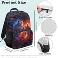 thumbnail image 7 of Aplkyhs School Backpack for Boys Girls Ages 6-18 Large Capacity Ergonomic Padded Shoulder Straps Back to School Gift for Elementary Middle High School Students Ice Fire Wolf, 7 of 7
