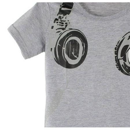 

nsendm Suit Pants for Kids Summer Boy Short Kids 120 Shirt Casual Headphone G Blouses Tops T Sleeve Floral Toddler Grey One Size