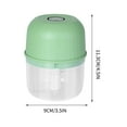 thumbnail image 3 of USB Rechargeable Garlic Press Grinder - 260mL Electric Garlic Chopper with Stainless Steel Blades, One-Button Operation, Easy Clean Design for Kitchen, Includes Charging Cable (Blue/Green/Mint), 3 of 8