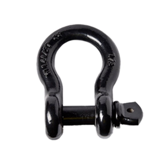 7/8" BLACK D-Ring Bow Shackle Screw w 1" Pin Clevis Rigging Hummer Towing 6.5Ton