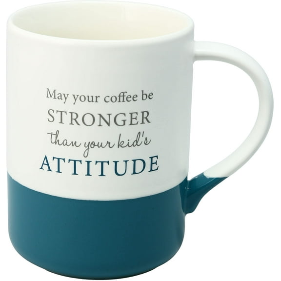 Pavilion - 18 oz Large Coffee Cup Mug - May Your Coffee Be Stronger Than Your Kid's Attitude
