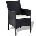 thumbnail image 3 of vidaXL 4 Piece Garden Lounge Set with Cushions Poly Rattan Black, 3 of 5