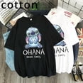 thumbnail image 2 of Linda camiseta de algodón de Disney Stitch para niños, camiseta de verano de manga corta con dibujos animados, camiseta para niños, camiseta de algodón blanca para niños y niñas, 2 of 5