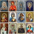 thumbnail image 2 of 5D Diamond Painting Character Religion Jesus Virgin and Child Diamond Embroidery Cross Stitch Mosaic Pattern Home Decoration30X40cmPartial drill Gao Jinjia LED, 2 of 2