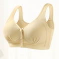 thumbnail image 2 of BaoFuBaoMei Front Snap Bras for Women Plus Size Ribbed Wireless Bra Molded Cup Shaping Brassiere Push up Breathable Bralette, 2 of 5