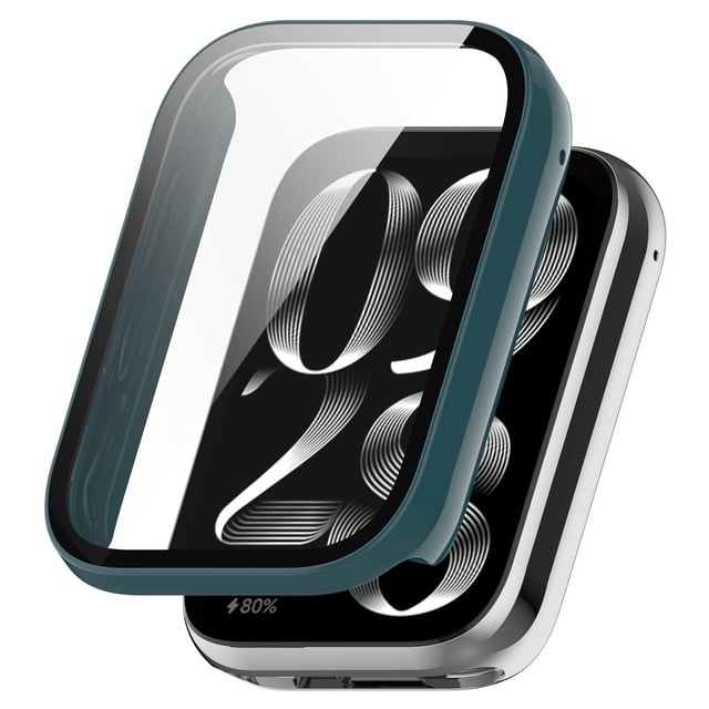 Protection Intégrée PC + Verre Trempé Compatible pour Smartwatch Installation Facile