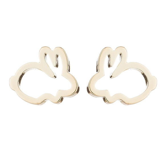VEAREAR Sweet Hollow Rabbit Ear Studs Bunny Earrings Women Party Jewelry Easter Gift