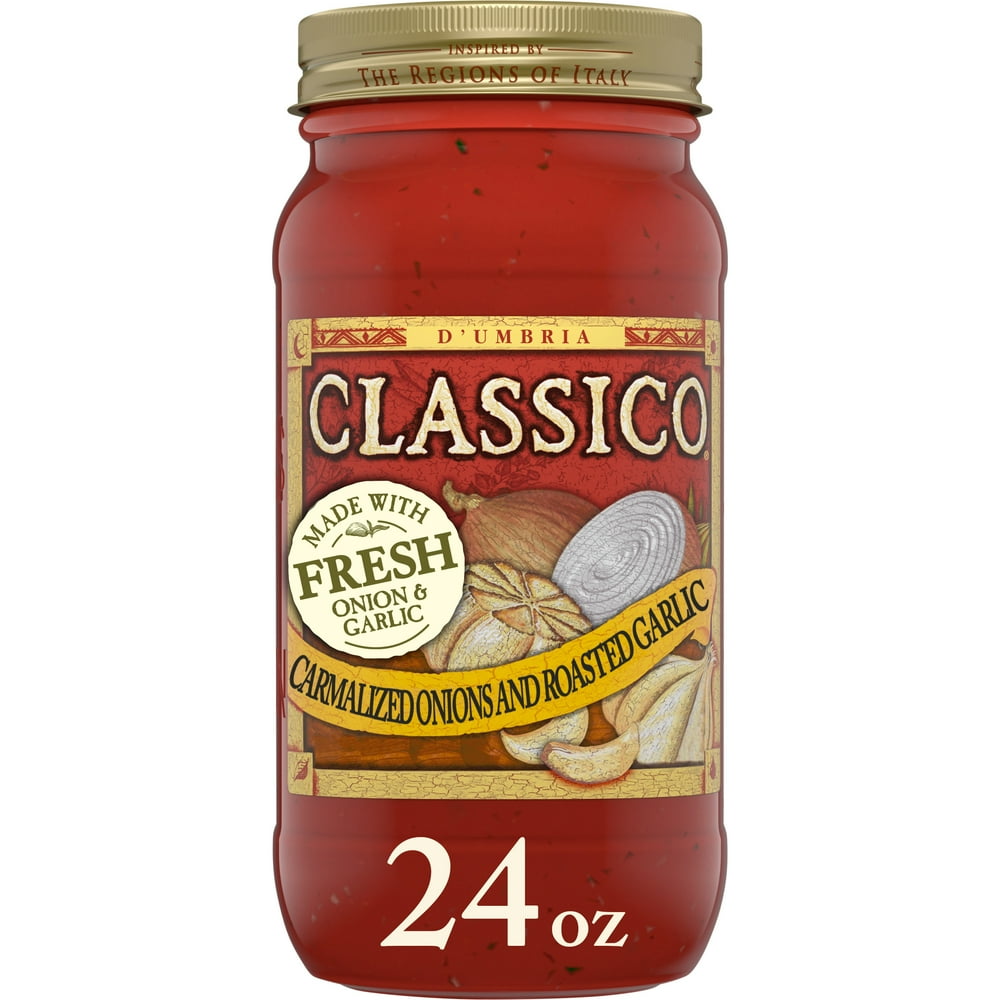 Classico Caramelized Onion & Roasted Garlic Pasta Sauce, 24 oz Jar