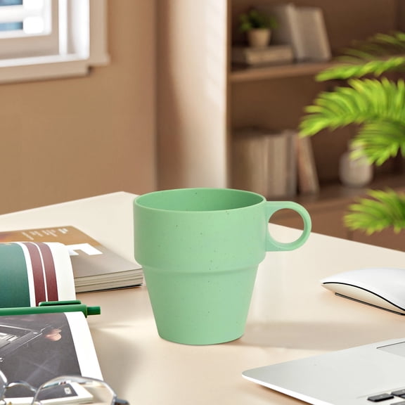 Household Plastic Heat-Insulating Mug With Anti-Scalding And Non-Slip Handle, Durable Drinkware For Hot Beverages, Lightweight Coffee Tea Cup For Kitchen And Office Use