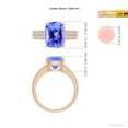 thumbnail image 4 of Angara Natural 2.6 Ct. Tanzanite with Diamond Classic Ring in 14K Rose Gold for Women (Ring Size: 11.5), 4 of 9