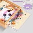 thumbnail image 4 of Maltese Portrait Watercolor Vintage Retro Styles Acrylic Plaque with Wood Photo Frame Box Maltese Dog Lover Gifts Idea Light Box - 00001, 4 of 5