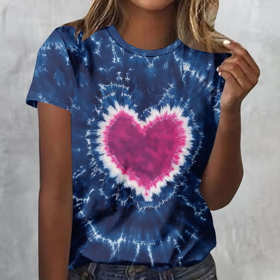 Rciityk Plus Size Short Sleeve Shirts for Women Summer Casual Crew Neck T Shirts Fashion Gnome Love Graphic Print Tee Blouses