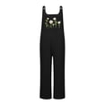 thumbnail image 4 of CAIXIA Overalls For Women Floral Embroidery Jumpsuits for Women Casual Denim Overalls with Pockets,Black, 4 of 4