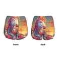 thumbnail image 3 of Pofeuu Meditating Cute Horse Print Women's Athletic Shorts Running Workout Shorts Tummy Control Quick Dry Gym Shorts with Pockets Double layer sports shorts-XX-Large, 3 of 7