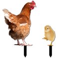 thumbnail image 1 of 2pcs Acrylic Chicken Stake Garden Sign Front Yard Lawn Chicken Signs Inserting Chicken Stake Decor, 1 of 9