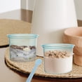 thumbnail image 3 of LOVERLYZ Portable Breakfast Cup Yogurt Cup with Lid Transparent Design Oatmeal Cup Small Milk Container, 3 of 10