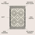 thumbnail image 4 of JONATHAN Y MOROCCAN HYPE 8' Square Area Rug, Amir Moroccan Beni Souk - Cream/Black, MOH200A-8SQ, 4 of 10