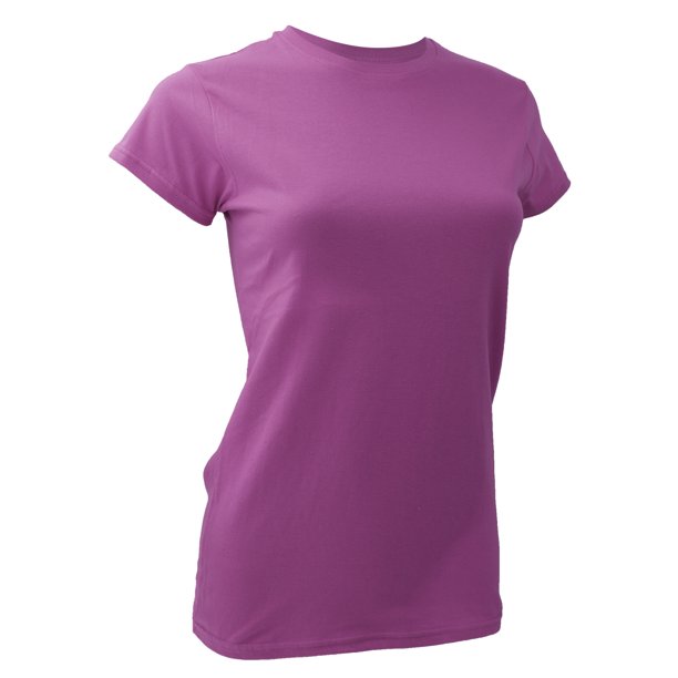 Anvil- Camiseta de manga corta de para mujer (Rosa violeta)