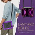 thumbnail image 5 of FJLBDE Case for iPad Pro 12.9 2022/2021/2020/2018 6th/5th/4th/3rd Gen, Rugged Shockproof Tablet Cases Cover with Kickstand Shoulder Strap, Purple, 5 of 7