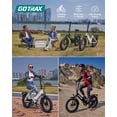thumbnail image 6 of F2 Electric Bike for Adults, Max 750W/48V/20mph/20" x 3" Fat Tire Folding E-Bike with LCD Display and Adjustable Seat for Commute, Travel, White, 6 of 18