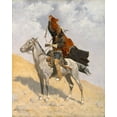 thumbnail image 2 of Remington, Frederic 15x18 Gold Ornate Wood Framed with Double Matting Museum Art Print Titled - The Blanket Signal, 2 of 4