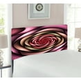 thumbnail image 2 of Spires Headboard, Rose Petals Curved Winds Around Fixed Center Point at Increasing Digital Design, Upholstered Decorative Metal Bed Headboard with Memory Foam, Twin Size, Multicolor, by Ambesonne, 2 of 4