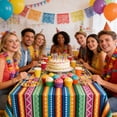 thumbnail image 6 of Carnival Party Tableware Set with Plates Cups Napkins Tablecloth and Decorations Complete Party Table Supplies Kit for Celebration Event Table Setup, 6 of 6
