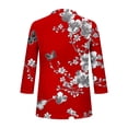 thumbnail image 5 of Blouses for Women Dressy Elegant,Women's Shirts Lightweight 2026 Spring Summer Fashion 3/4 Length Sleeve Tops Business Casual Blouses Western Outfits, 5 of 6