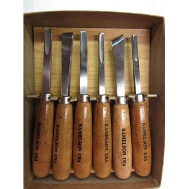 6pc Large Wood Carving Gunsmithing Gouges Tool Set 120 Ramelson