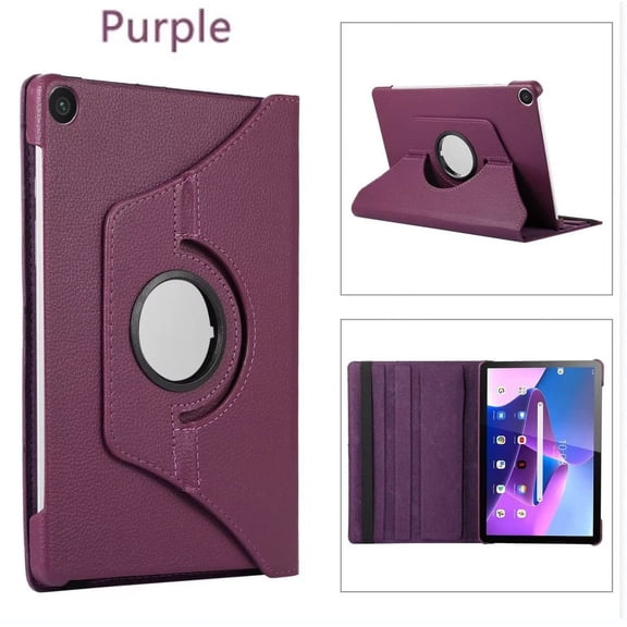 Rotating Case for Samsung Galaxy 2023 Tab A9 SM-X115 8.7inch Tablet Galaxy Tab A9 Plus 11inch X210 Coque PU Leather Stand Cover Purple A9 Plus(11inch) X210