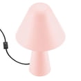 thumbnail image 3 of Modway Jovial Metal Mushroom Table Lamp with Swivel Shade in Pink, 3 of 8