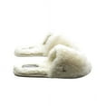 thumbnail image 2 of London Fog Womens Lilly Faux Fur Slide Slippers, 2 of 5