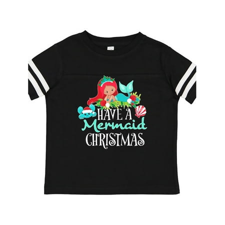 

Inktastic Have a Mermaid Christmas with Crab and Seashell Gift Toddler Boy or Toddler Girl T-Shirt