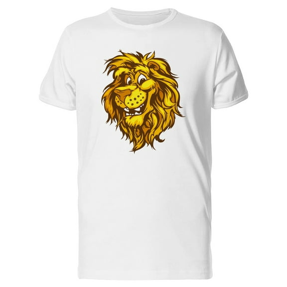Lion Mascot Cute Face Cartoon Tee Men's -Image by Shutterstock