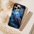 thumbnail image 6 of Glowing Neon Blue Fish Pattern Phone Case for Ocean Lovers Art Fans Compatible with iPhone 11/12/13/14/15/16 (Pro Max/Plus), 6 of 9